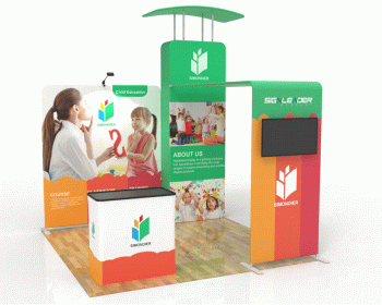 10ft Educational Trade Show Booth Idea 07