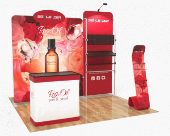 10ft Custom Cosmetics & Beauty Trade Show Booth Idea 22
