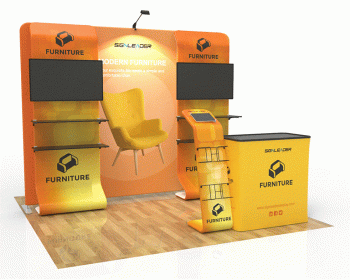 10ft Custom Trade Show Booth Kit G for Furniture Hardware & Accessories