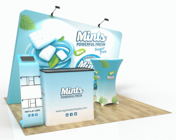 10x10 Custom Trade Show Booth Kit J for Candy & Functional Foods