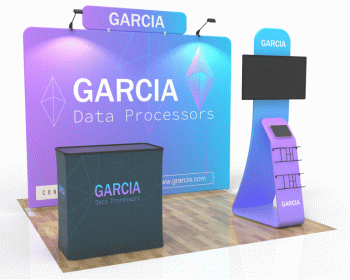 10ft Tech Trade Show Booth Package 29 for Data & AI Solutions  