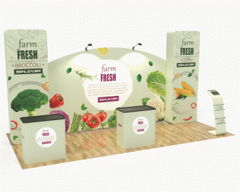 10x20ft Commercial Trade Show Booth R for Agricultural Products, Organic Farming & Plant Nutrition
