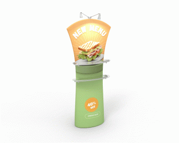 Curved Top Fabric Banner Stand