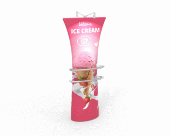 Straight Top Fabric Banner Stand 