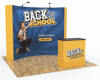 10ft Curved Pop Up Display