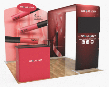 10ft Portable Makeup & Beauty Trade Show Booth Idea 08