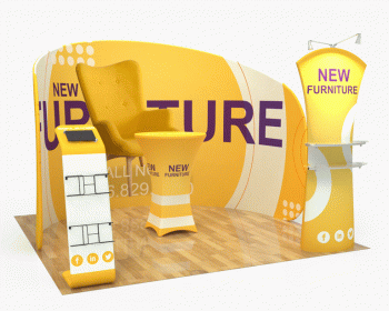 10ft Furniture & Home Decor Trade Show Booth Idea 09