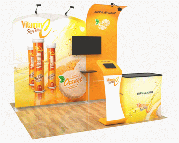 10x10ft Custom Health Brand Trade Show Booth Idea 15