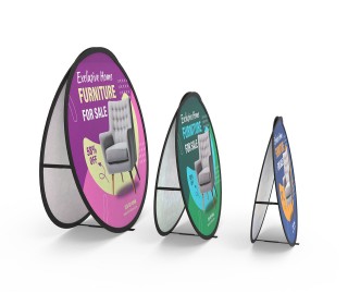 Circular A-Frame Banner Stand