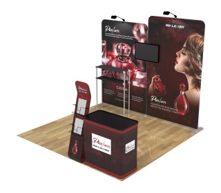 10ft Custom Portable Trade Show Booth Kit B1