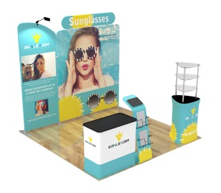 10ft Custom Portable Trade Show Booth Kit C