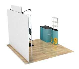 10ft Custom Portable Trade Show Booth Kit D