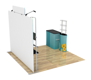 10ft Custom Portable Trade Show Booth Kit D