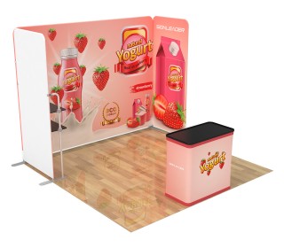 10ft Custom Portable Trade Show Booth Kit P