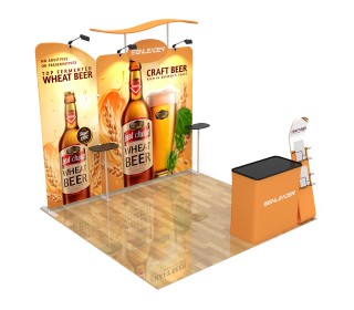 10ft Custom Portable Trade Show Booth Kit R
