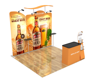 10ft Custom Portable Trade Show Booth Kit R