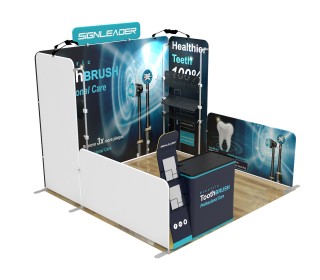 10ft Custom Portable Trade Show Booth Kit Y