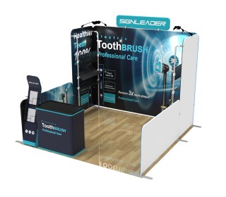 10ft Custom Portable Trade Show Booth Kit Y