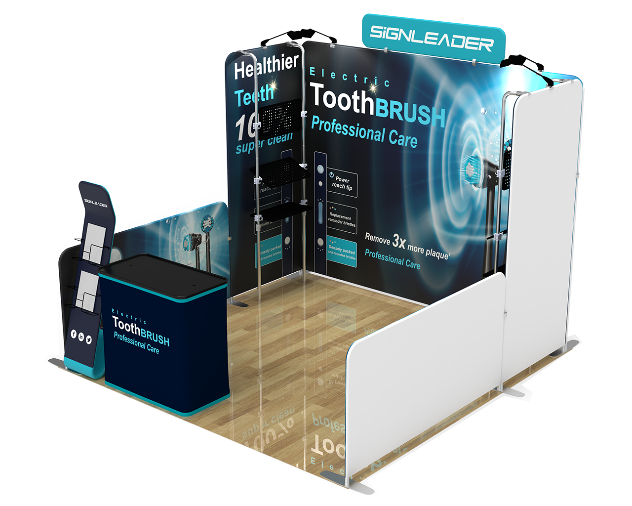 10ft Custom Portable Trade Show Booth Kit Y