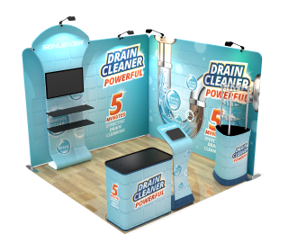 10ft Custom Portable Trade Show Booth Kit Z