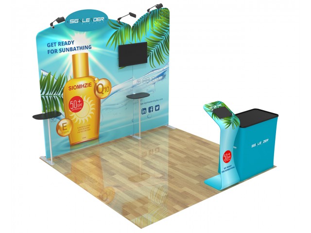 10ft Commercial Portable Custom Trade Show Booth Combo 05