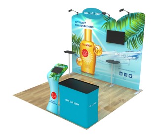 10ft Commercial Portable Custom Trade Show Booth Combo 05