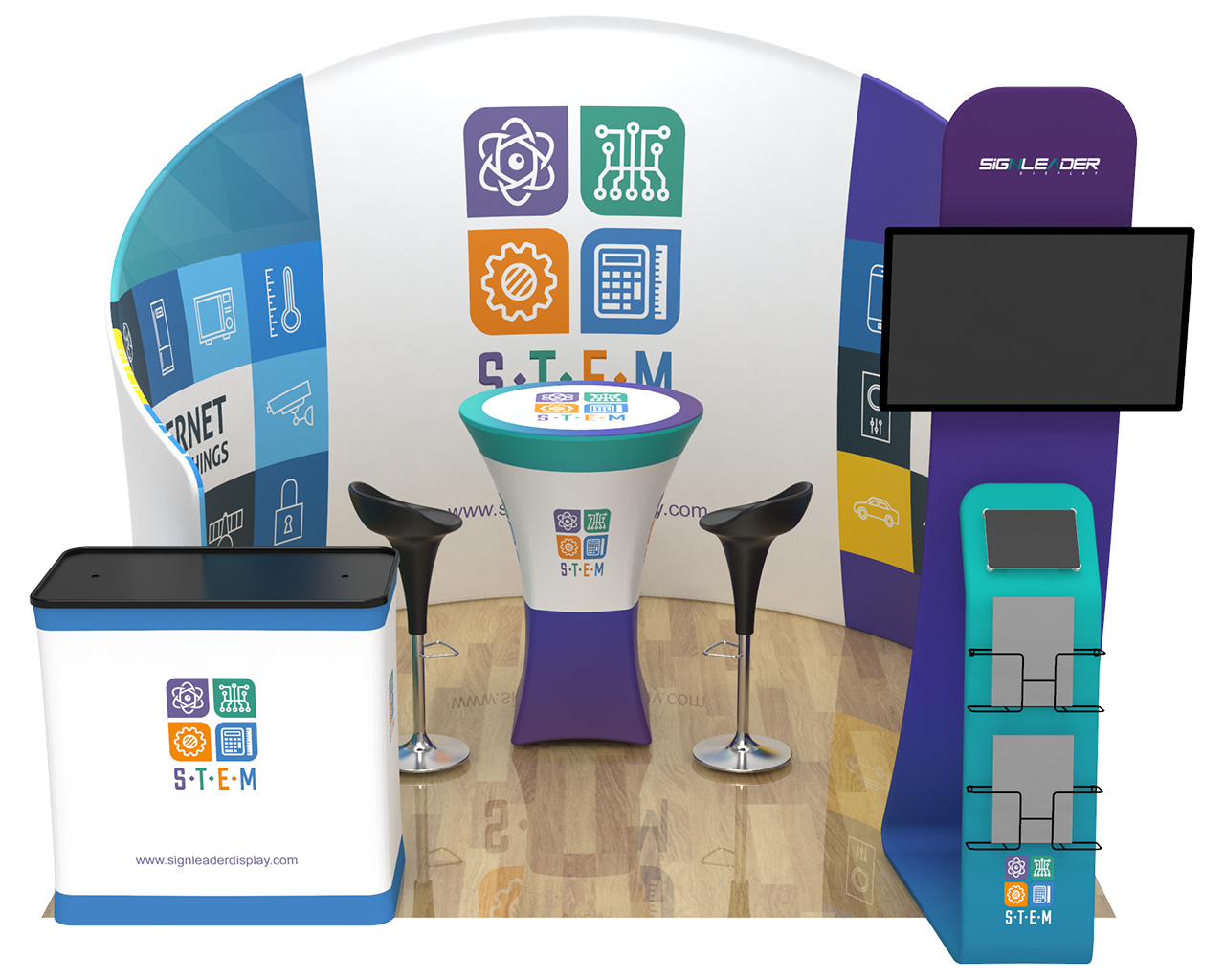 10ft Custom Portable Trade Show Booth Kit K Signleader®