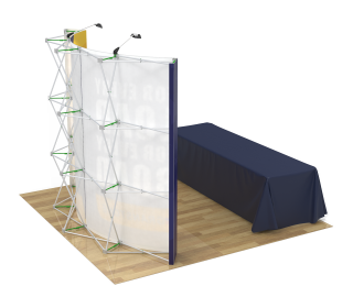10ft Curved Velcro Portable Trade Show Booth Kit 12