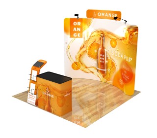 10ft Curved Portable Trade Show Booth Kit 18