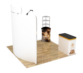 10ft Curved Portable Trade Show Booth Kit 22
