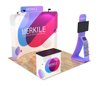 10ft Curved Portable Trade Show Booth Kit 28