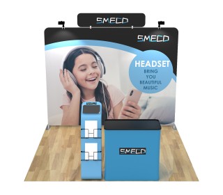 10ft Straight Portable Trade Show Booth Kit 19