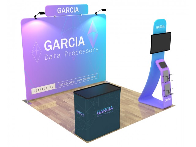 10ft Straight Portable Trade Show Booth Kit 29