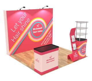 10ft Straight Velcro Portable Trade Show Booth Kit 31