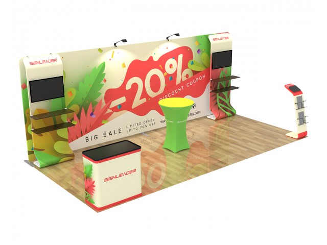 10x20ft Commercial Custom Trade Show Booth Combo A