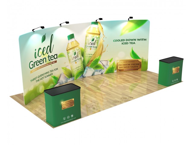 10x20ft Commercial Custom Trade Show Booth Combo E