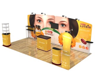 10x20ft Commercial Custom Trade Show Booth Combo F