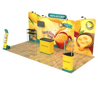 10x20ft Commercial Custom Trade Show Booth Combo H
