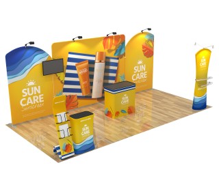 10x20ft Commercial Custom Trade Show Booth Combo J