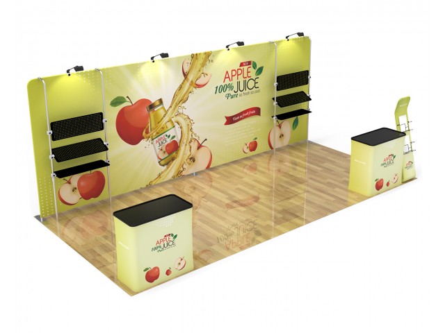 10x20ft Commercial Custom Trade Show Booth Combo M