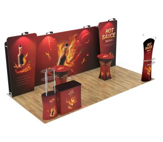 10x20ft Commercial Custom Trade Show Booth Combo O