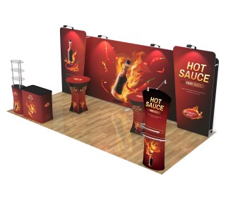 10x20ft Commercial Custom Trade Show Booth Combo O