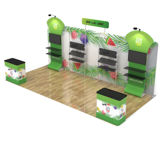 10x20ft Commercial Custom Trade Show Booth Combo P