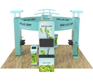 20x20ft Commercial Custom Trade Show Booth Combo A