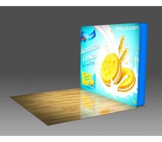 10FT Arc Angle Tension Fabric Backlit Display for Trade Show