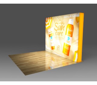 10FT Right Angle Tension Fabric Backlit Display for Trade Show