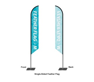 Custom Feather Angled Flag