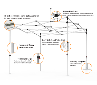 Custom Pop Up Canopy Tent 10x10 with Single-Sided Full Backwall & 2 x Single-Sided Half Sidewalls