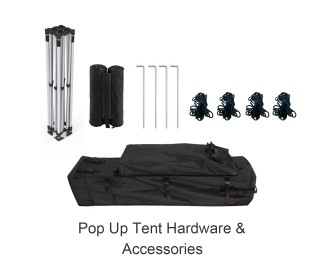 Unprinted Black 10 x 10 Pop Up Canopy Tent 