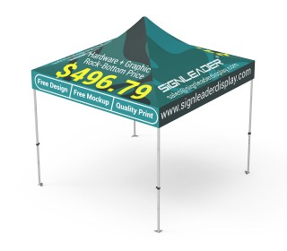 Custom 10x10 Pop Up Canopy Tent (Full Color)